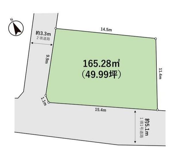 住宅用地　厚木市中荻野 区画図