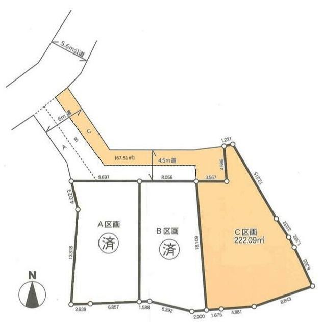 住宅用地　西生田４丁目 区画図