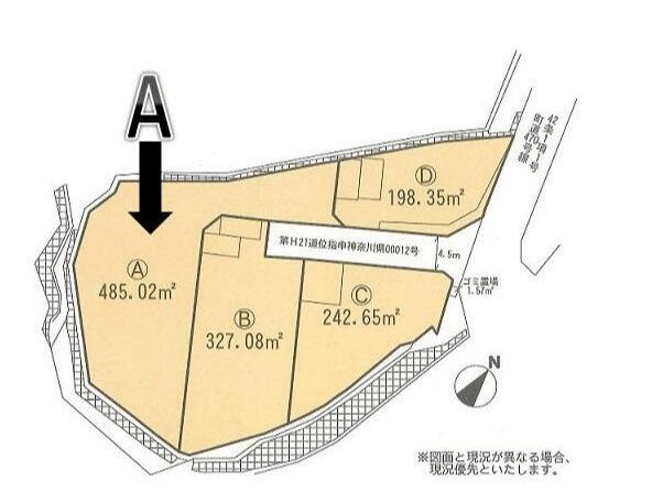 住宅用地A　真鶴町 区画図