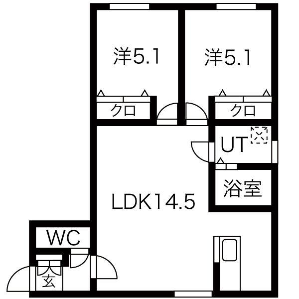 EFFICIENT　N19　（201） 間取り図画像