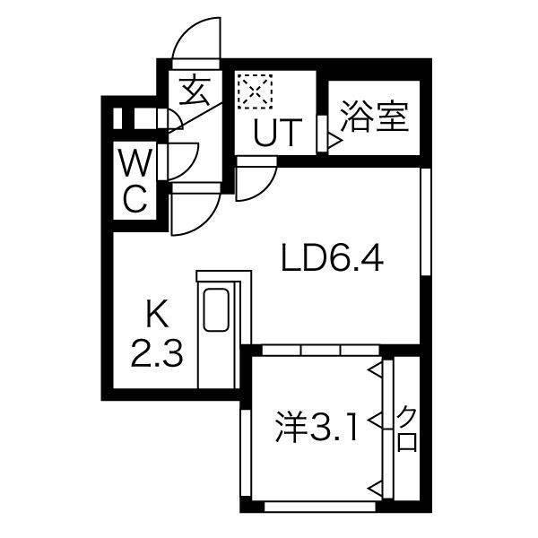 グランド中の島（102） 間取り図画像