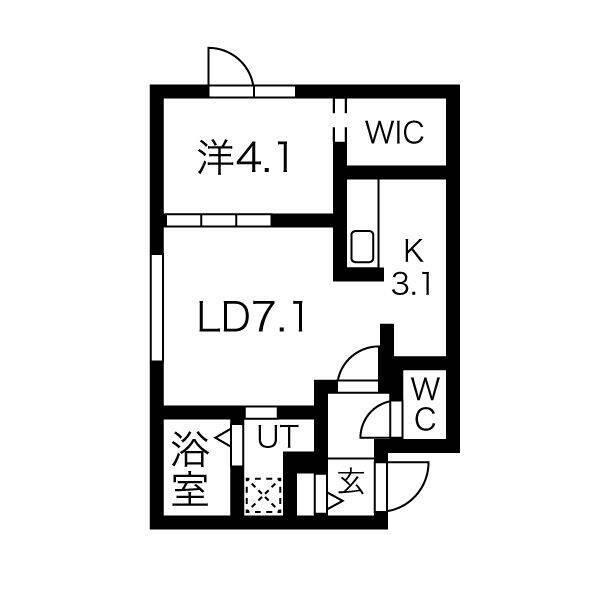 Porte-bonheur nishisen6jo(ポルトボヌールニシセン6ジョウ)（505） 間取り図画像