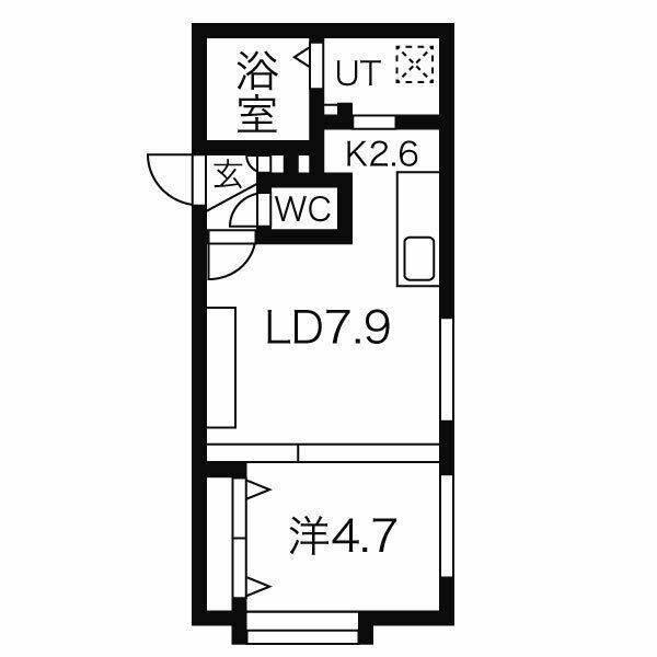 ディオグラシア北大前（406） 間取り図画像
