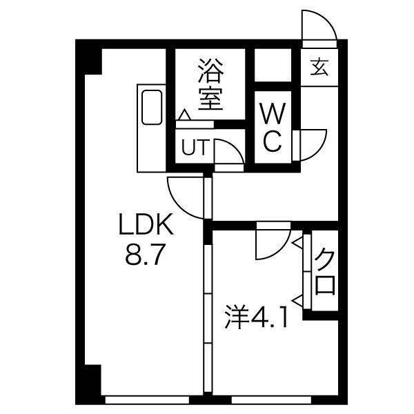 シングルステージ北大前（310） 間取り図画像