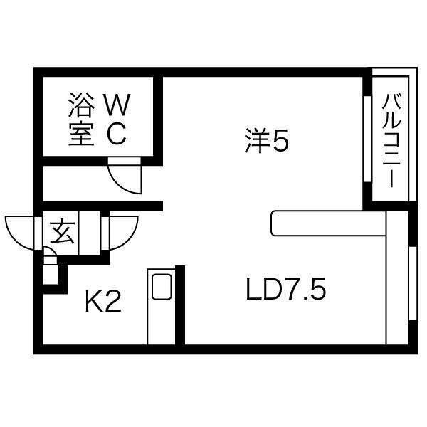 ハウスオブリザ平岸壱番館（205） 間取り図画像