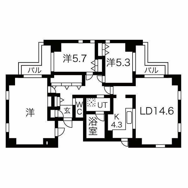 BLoom（701） 間取り図画像