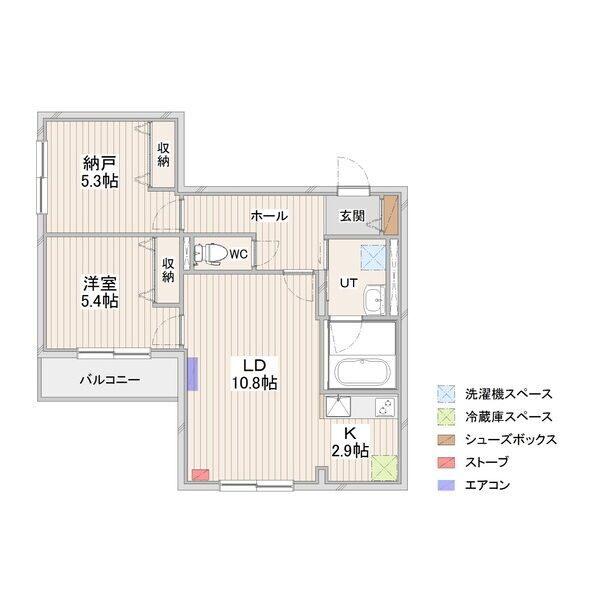 CRESCENDO(クレシェンド)苗穂駅前（205） 間取り図画像