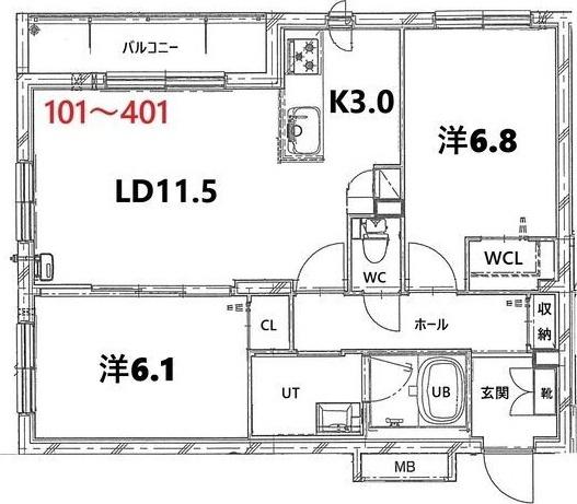 BASE厚別西（301） 間取り図画像