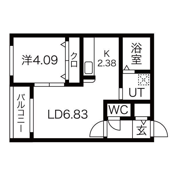 タルト南郷（408） 間取り図画像