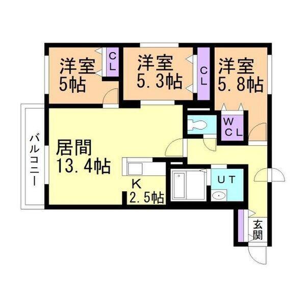 SILENT　HILLS（305） 間取り図画像
