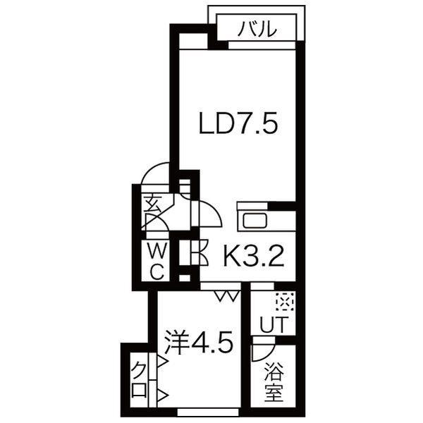 リブレア厚別（203） 間取り図画像