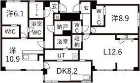 外苑ブロードハイツ（101） 間取り図画像