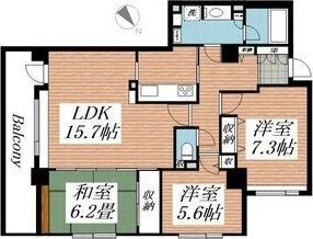 パーク・ハイム宮の森三条（306） 間取り図画像