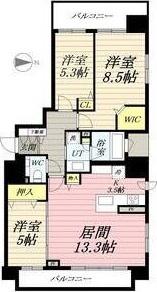 円山ザ・レジデンス（201） 間取り図画像