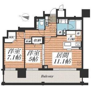 円山ザ・レジデンス（1502） 間取り図画像
