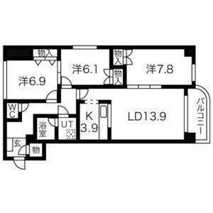 グランメゾン東札幌（106） 間取り図画像