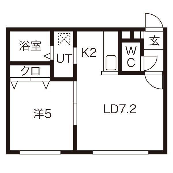 キャステル東札幌（205） 間取り図画像