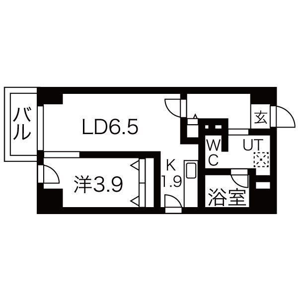 LEE東札幌 A棟（601） 間取り図画像