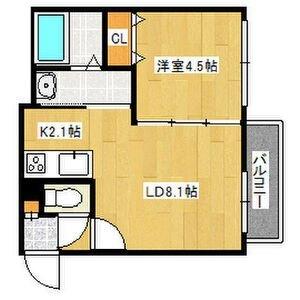 A BOND東札幌（303） 間取り図画像