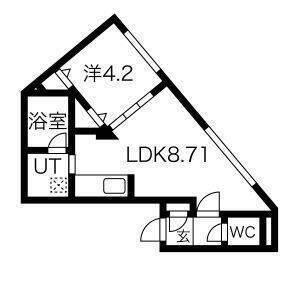 レジデンス菊水（401） 間取り図画像