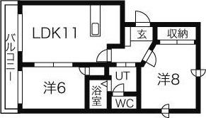 ショパンシャトー山の手（201） 間取り図画像