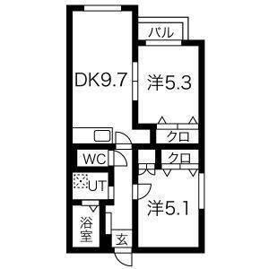 NEST円山（405） 間取り図画像
