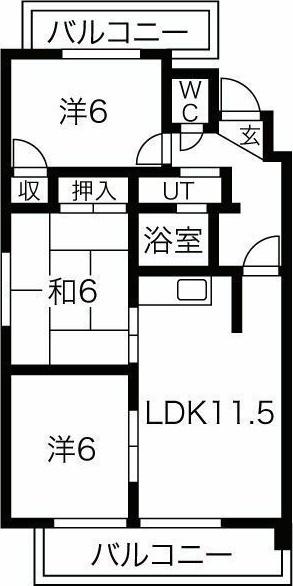 アートエリアSK（301） 間取り図画像