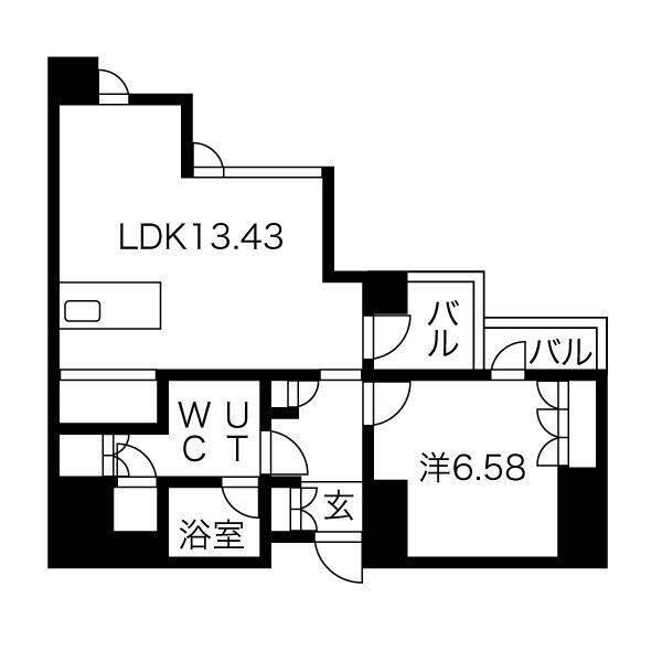 INFINITY22（303） 間取り図画像