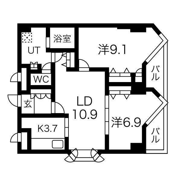 宮ヶ丘レジデンス神宮前(旧称サムティ宮ヶ丘レジデンス)（203） 間取り図画像