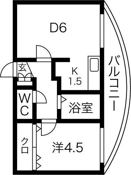 ヴィレッジ円山（401） 間取り図画像