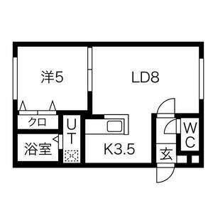 フレンズ菊水（303） 間取り図画像