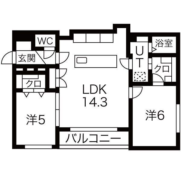 GALUSIA（102） 間取り図画像