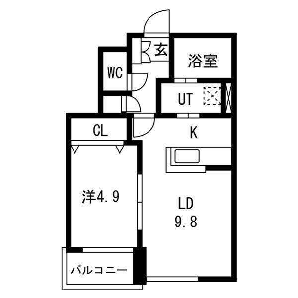 フィーノK3（102） 間取り図画像