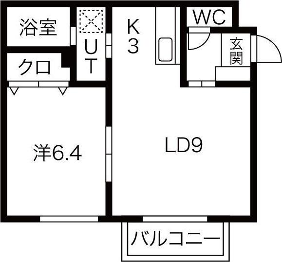プレミエール平岸26（203） 間取り図画像