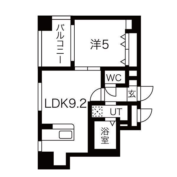 円山シャトー桂和大通館（303） 間取り図画像