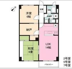 ダイアナ南幌ヒルズ弐番館（407） 間取り図画像
