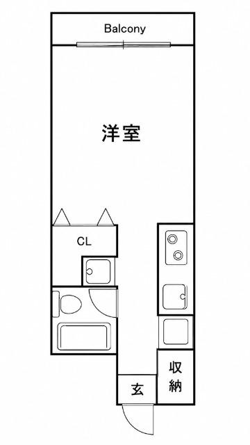 メゾンクレスト北大前（414） 間取り図画像