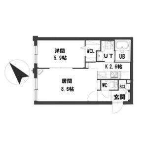 グランメールKIKUSUI（203） 間取り図画像