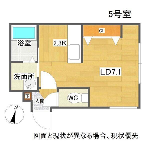 FLOS PROVA（105） 間取り図画像