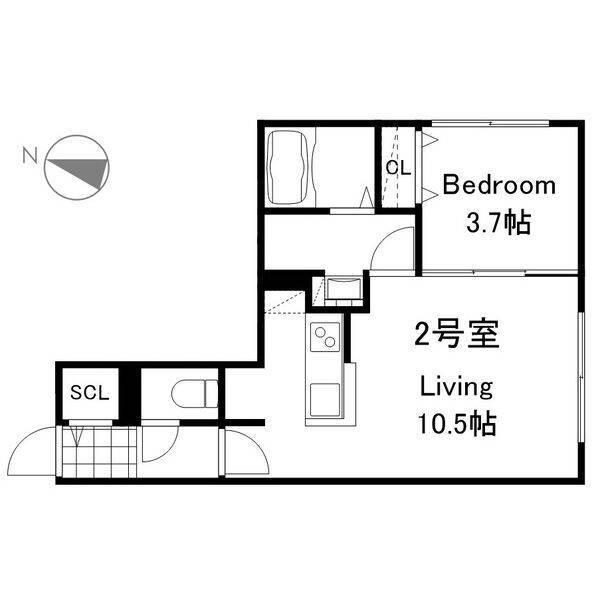 リーサ苗穂駅前（502） 間取り図画像