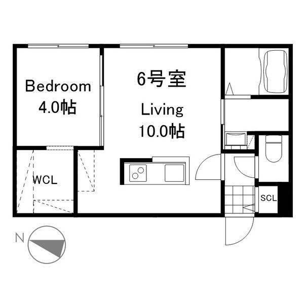 リーサ苗穂駅前（406） 間取り図画像
