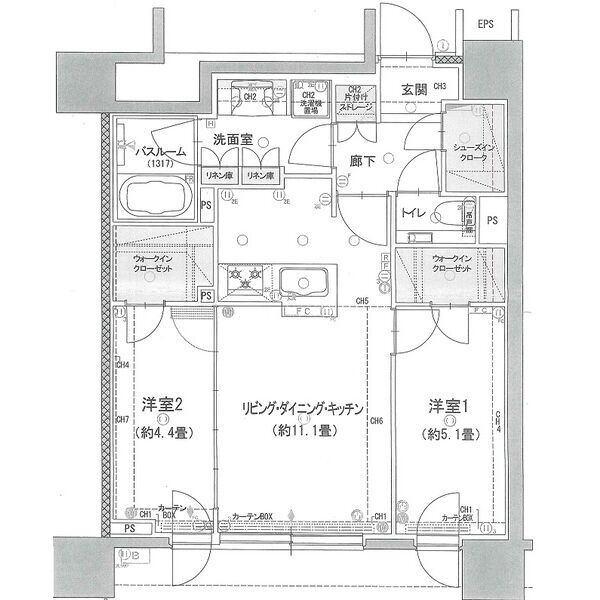 クリオレジダンス札幌大通イースト（3階部分） 間取り図画像