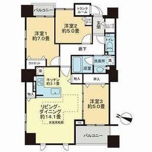 ライオンズ札幌大通グランフォート（1001） 間取り図画像