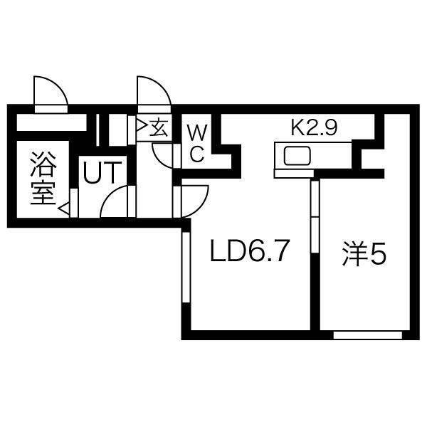 ラフィナート H Ave.(エイチアベニュー)（402） 間取り図画像