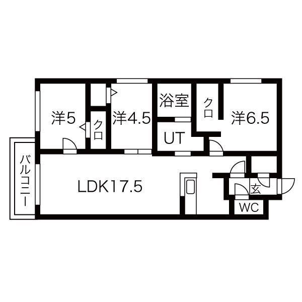 Attraente(アトラエンテ)（201） 間取り図画像