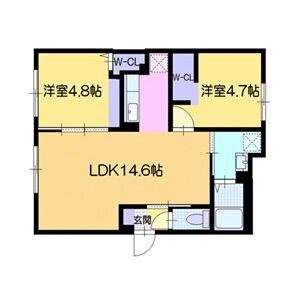 オルセーフラット厚別中央（103） 間取り図画像