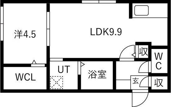 Blanc Clair（102） 間取り図画像
