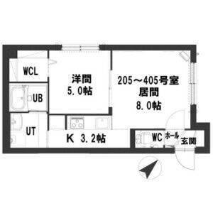 グランメール本郷通7B（405） 間取り図画像