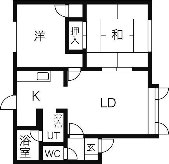 グランパス北郷C（201） 間取り図画像