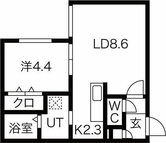 マーカスノースミラー（403） 間取り図画像